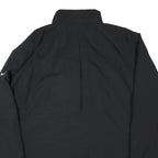 NIKE Mens Black Zip Jacket 2XL Polyester Blend Plain Lightweight Sportswear