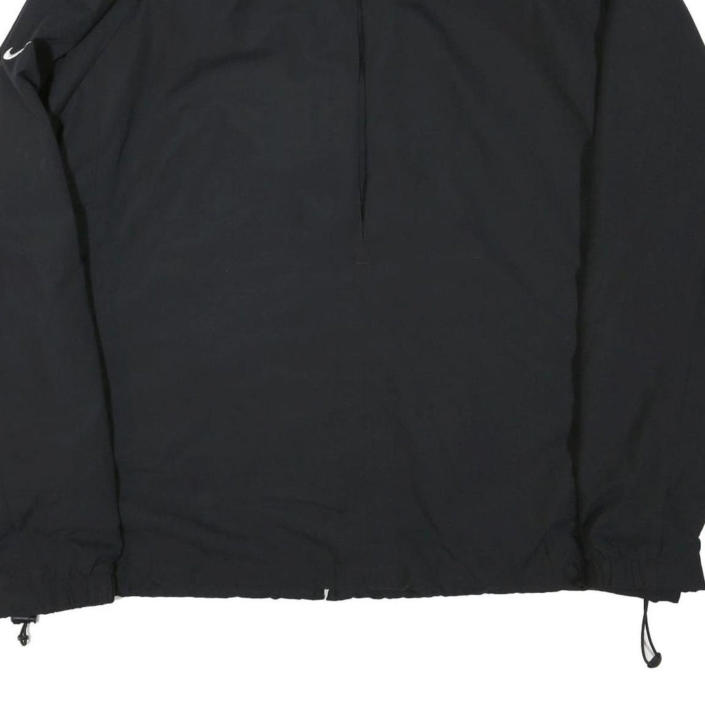 NIKE Mens Black Zip Jacket 2XL Polyester Blend Plain Lightweight Sportswear