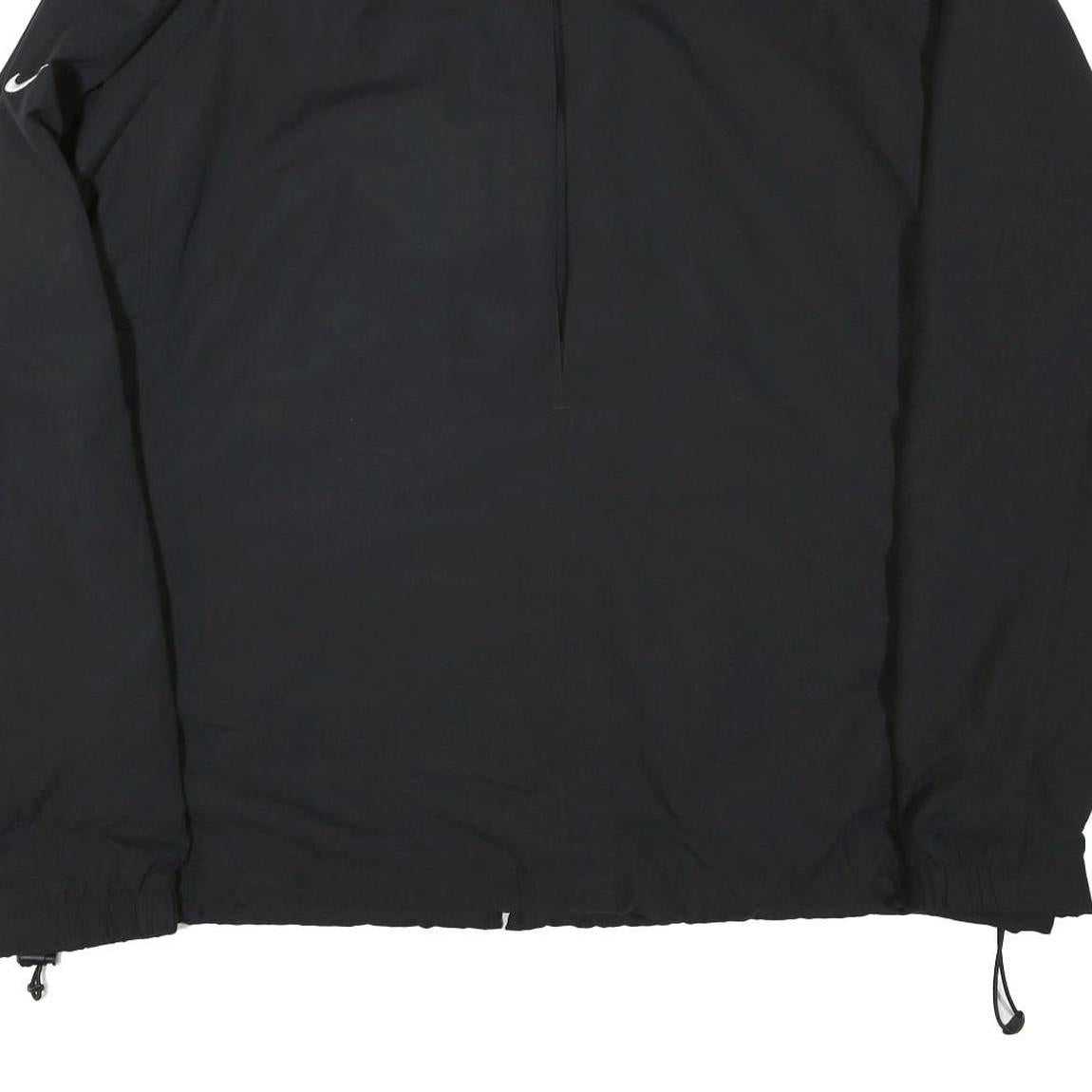 NIKE Mens Black Zip Jacket 2XL Polyester Blend Plain Lightweight Sportswear