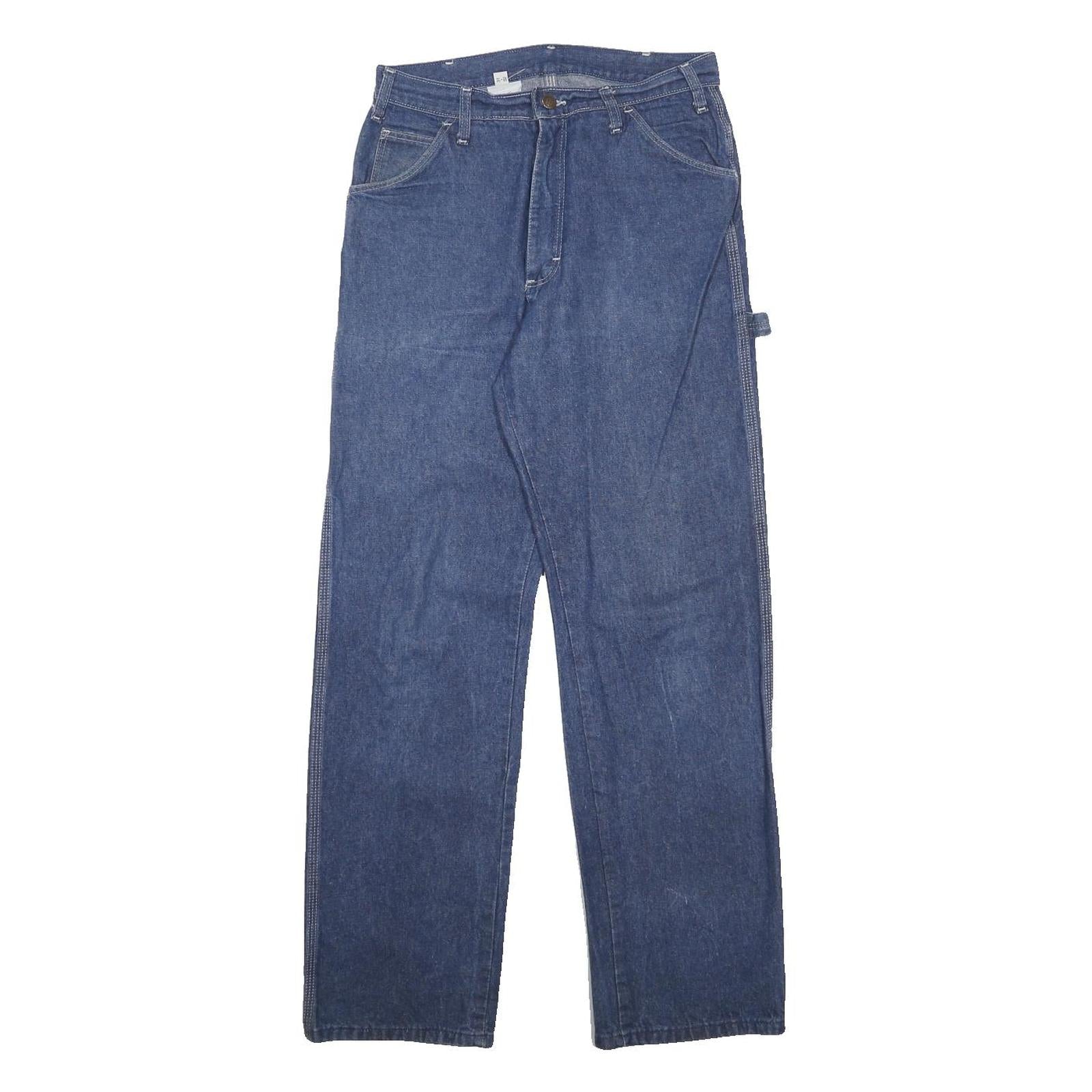 DICKIES Mens Jeans Blue Regular Straight Denim Medium W28 L32 Workwear