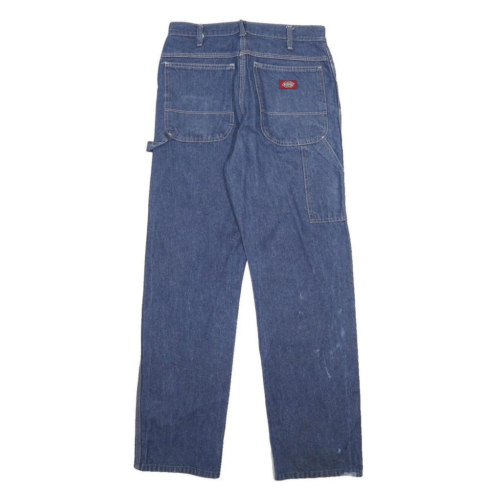 DICKIES Mens Jeans Blue Regular Straight Denim Medium W28 L32 Workwear