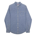 TOMMY HILFIGER Mens Blue Cotton Shirt XS Casual Button Down Pocket