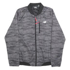 NEW BALANCE Womens Grey Lightweight Zip Jacket M Polyester Blend Athletic