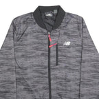 NEW BALANCE Womens Grey Lightweight Zip Jacket M Polyester Blend Athletic