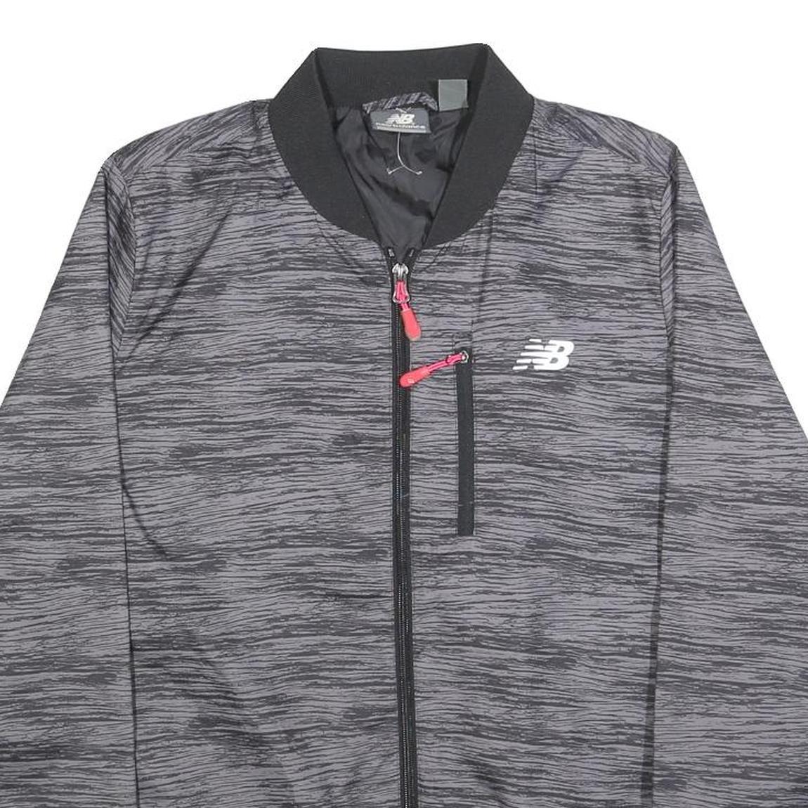 NEW BALANCE Womens Grey Lightweight Zip Jacket M Polyester Blend Athletic