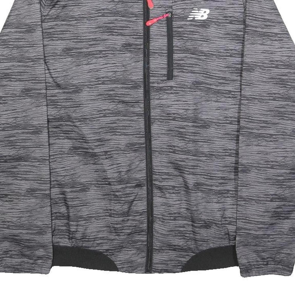 NEW BALANCE Womens Grey Lightweight Zip Jacket M Polyester Blend Athletic