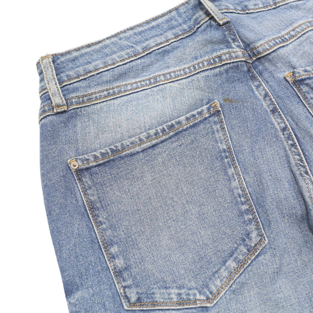 GUESS Womens Regular Fit Blue Denim Straight Jeans W30 L30 Zip Cotton Blend