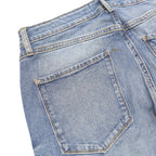 GUESS Womens Regular Fit Blue Denim Straight Jeans W30 L30 Zip Cotton Blend