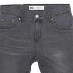 LEVI'S 511 Womens Jorts Shorts Grey Slim S W28