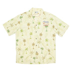 ALOHA REPUBLIC Mens Hawaiian Shirt Green Crazy Pattern L