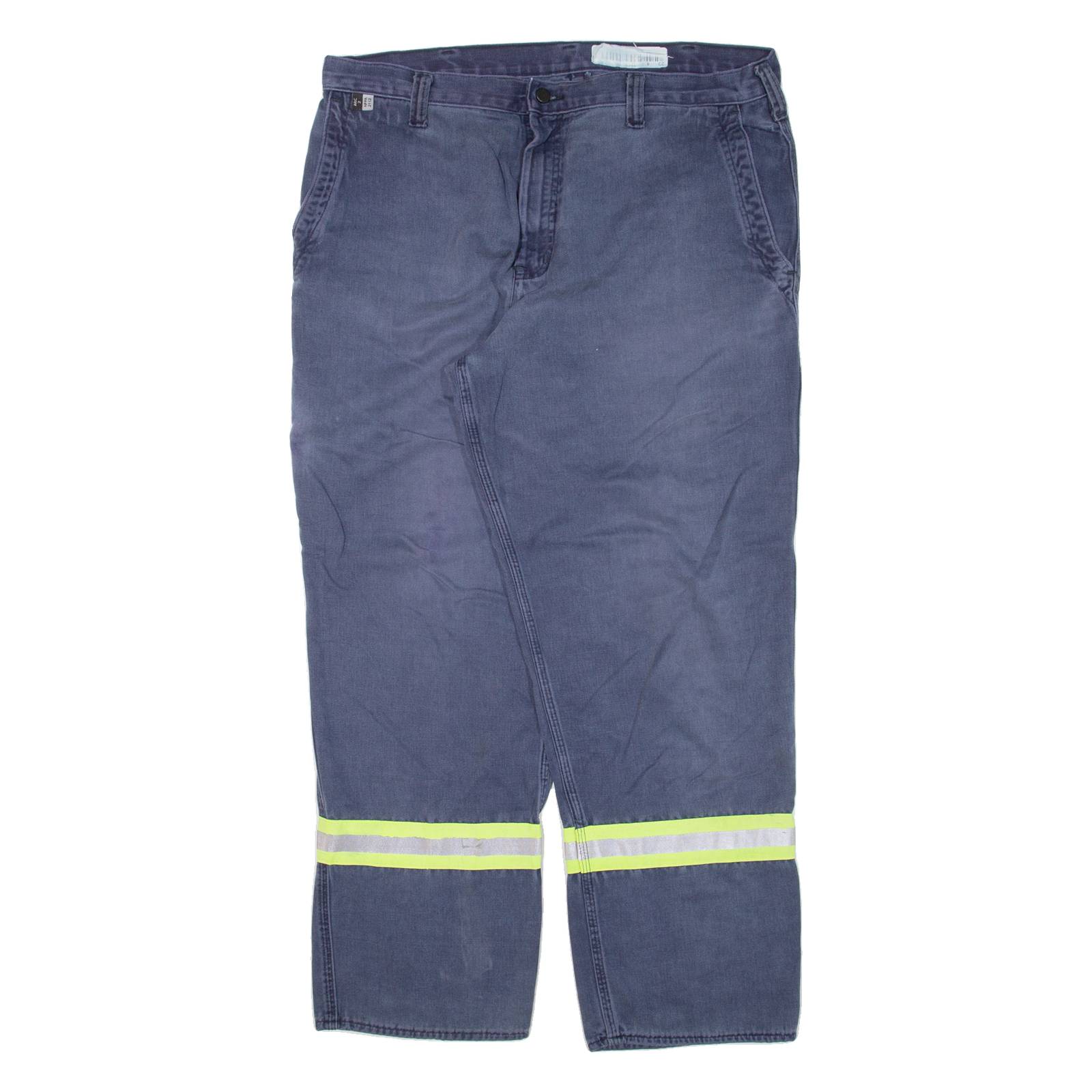 CARHARTT Workwear Mens Trousers Blue Loose Straight W38 L29