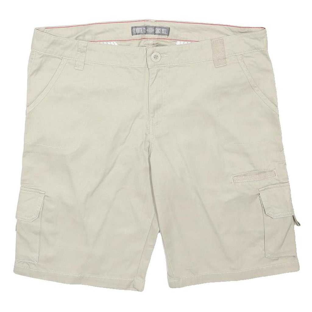 DICKIES Mens Shorts Beige Casual Cargo Plain XL W38 Durable Cotton Workwear