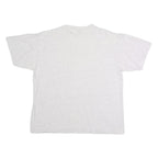 ONEITA Mens White Grey Graphic T-Shirt XL Short Sleeve Crew Neck Cotton