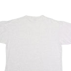 ONEITA Mens White Grey Graphic T-Shirt XL Short Sleeve Crew Neck Cotton