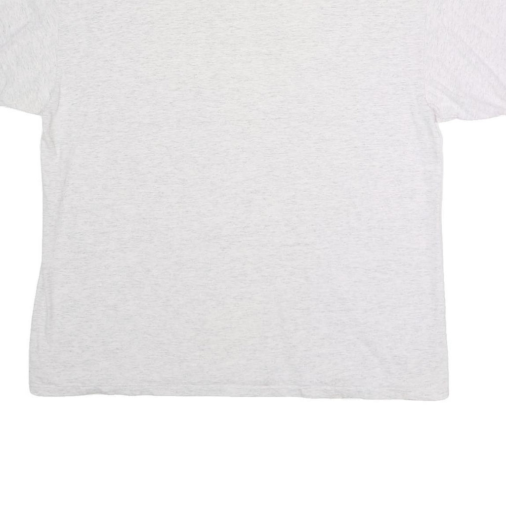 ONEITA Mens White Grey Graphic T-Shirt XL Short Sleeve Crew Neck Cotton