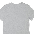 ADIDAS Mens Grey Football Graphic T-Shirt S Short Sleeve Crew Neck Casual