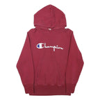 CHAMPION Womens Maroon Hoodie M Cotton Blend Pullover Casual Sweatshirt