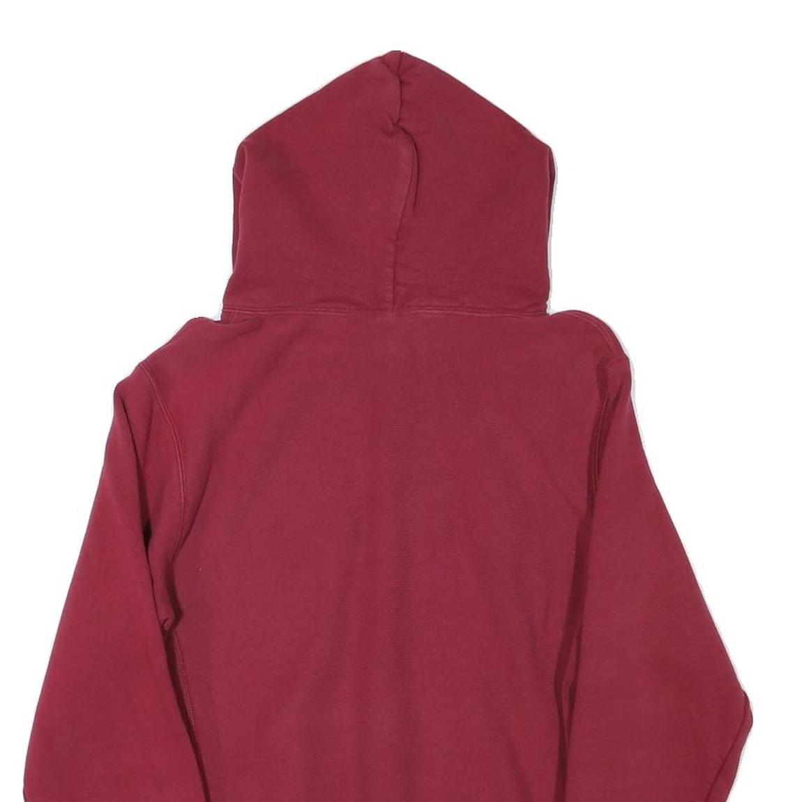 CHAMPION Womens Maroon Hoodie M Cotton Blend Pullover Casual Sweatshirt