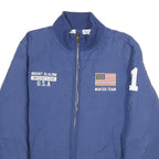 MCGREGOR Mens Blue Down Puffer Jacket L Zip Winter Team U.S.A Mount Slalom