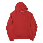 NIKE Mens Red Hoodie Pullover L Cotton Blend Casual Sportswear