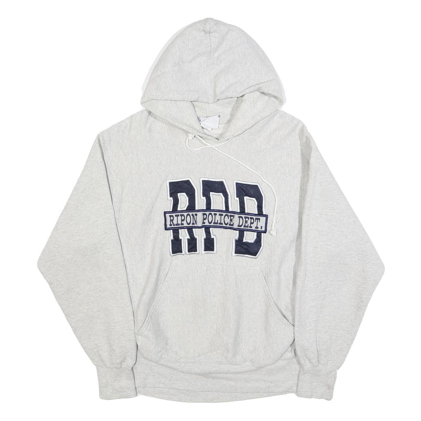 LEE Womens Grey Ripon Police Dept. Pullover Hoodie L