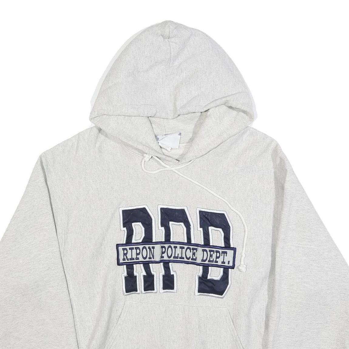 LEE Womens Grey Ripon Police Dept. Pullover Hoodie L