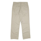 CARHARTT Mens Beige Polyester Blend Regular Straight Trousers W34 L32 Workwear