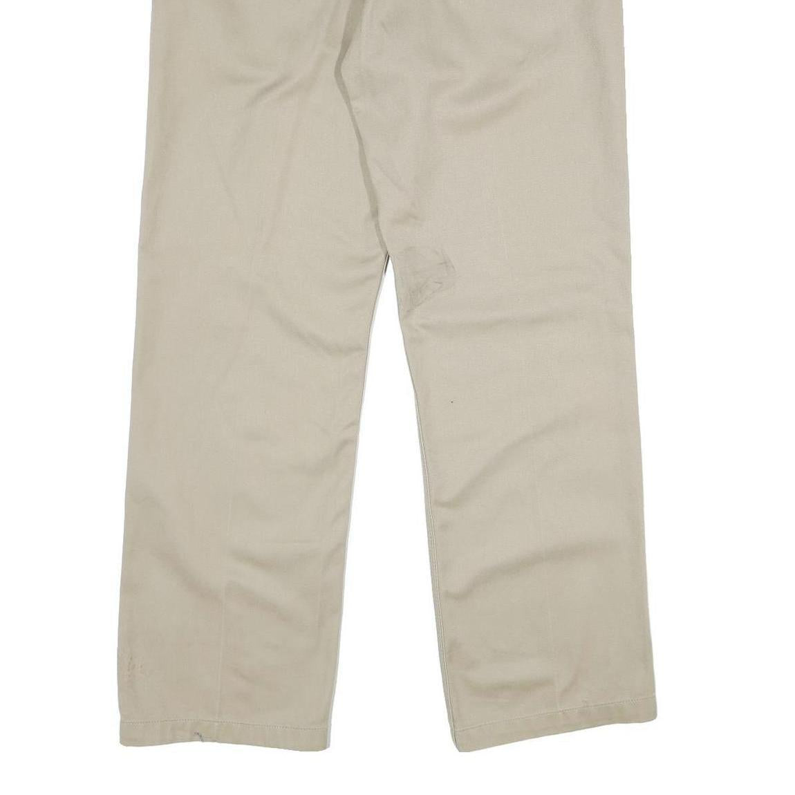 CARHARTT Mens Beige Polyester Blend Regular Straight Trousers W34 L32 Workwear
