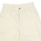 GARRY Womens Shorts Cream Casual Plain L W32 Cotton Blend Comfort Fit