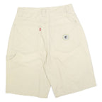 GARRY Womens Shorts Cream Casual Plain L W32 Cotton Blend Comfort Fit