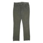 TOMMY HILFIGER Womens Regular Fit Straight Leg Denim Green W32 L34 Zip Cotton