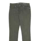 TOMMY HILFIGER Womens Regular Fit Straight Leg Denim Green W32 L34 Zip Cotton