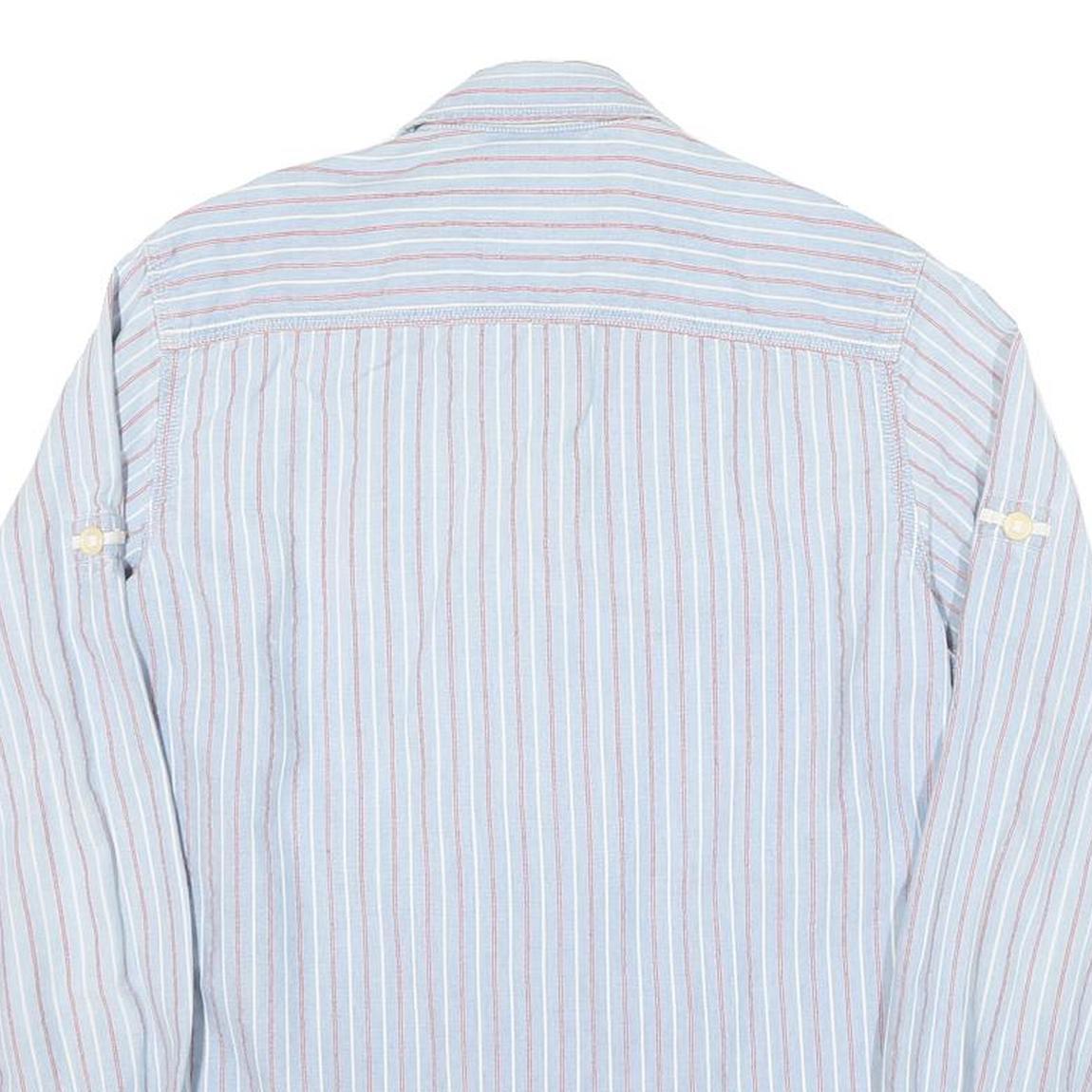 LAUREN RALPH LAUREN Womens Blue & Red Striped Shirt S Cotton Blend Casual