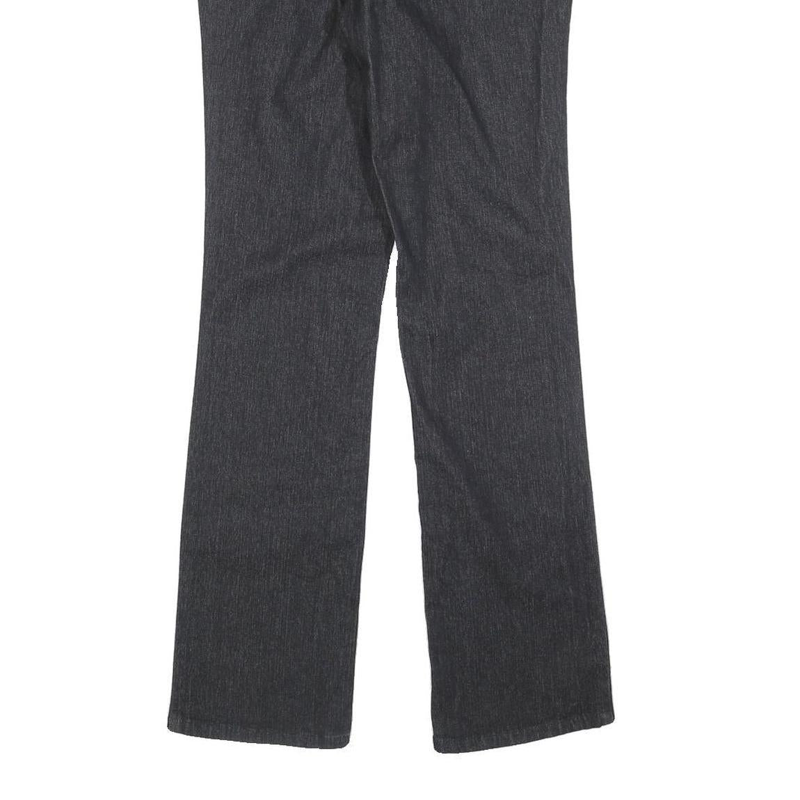 BRITZZY Womens Jeans Black Slim Straight Denim W28 L30 Embroidered Pockets