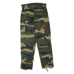 Womens Polyester Blend Regular Fit Camouflage Zip Closure Trousers W32 L30 Cargo