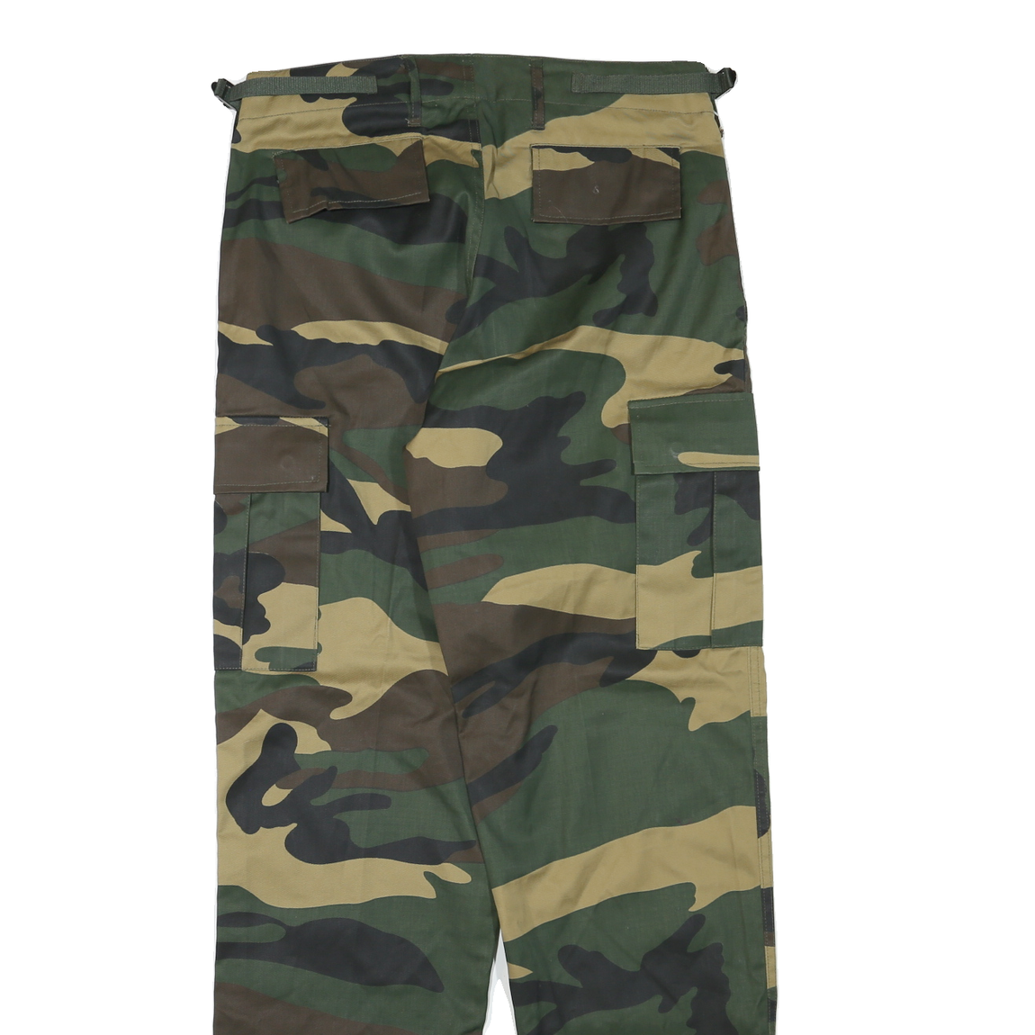 Womens Polyester Blend Regular Fit Camouflage Zip Closure Trousers W32 L30 Cargo