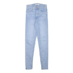 LEVI'S Womens Slim Light Blue Denim Jeans W24 L28 Stylish Cotton Blend Zip