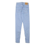 LEVI'S Womens Slim Light Blue Denim Jeans W24 L28 Stylish Cotton Blend Zip