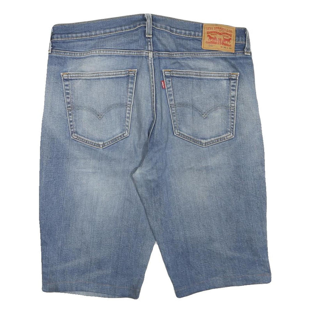 LEVI'S Mens Denim Blue Casual Shorts L W36 Cotton Blend Classic Fit Zip Pocket