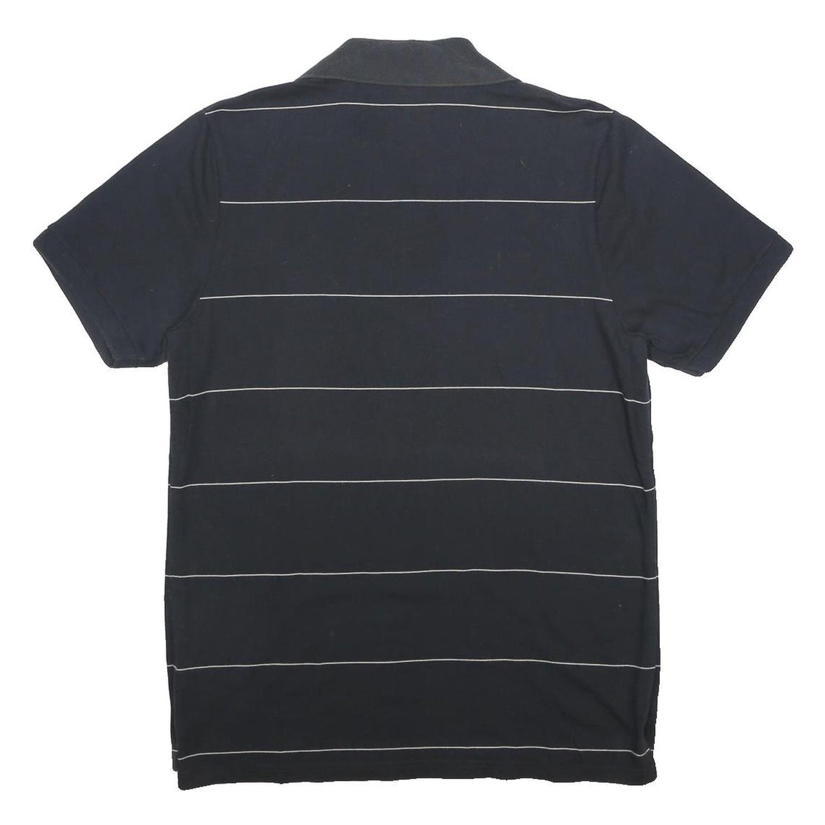 NIKE Mens Black Polo Shirt L Cotton Football Club Badge Short Sleeve Basic