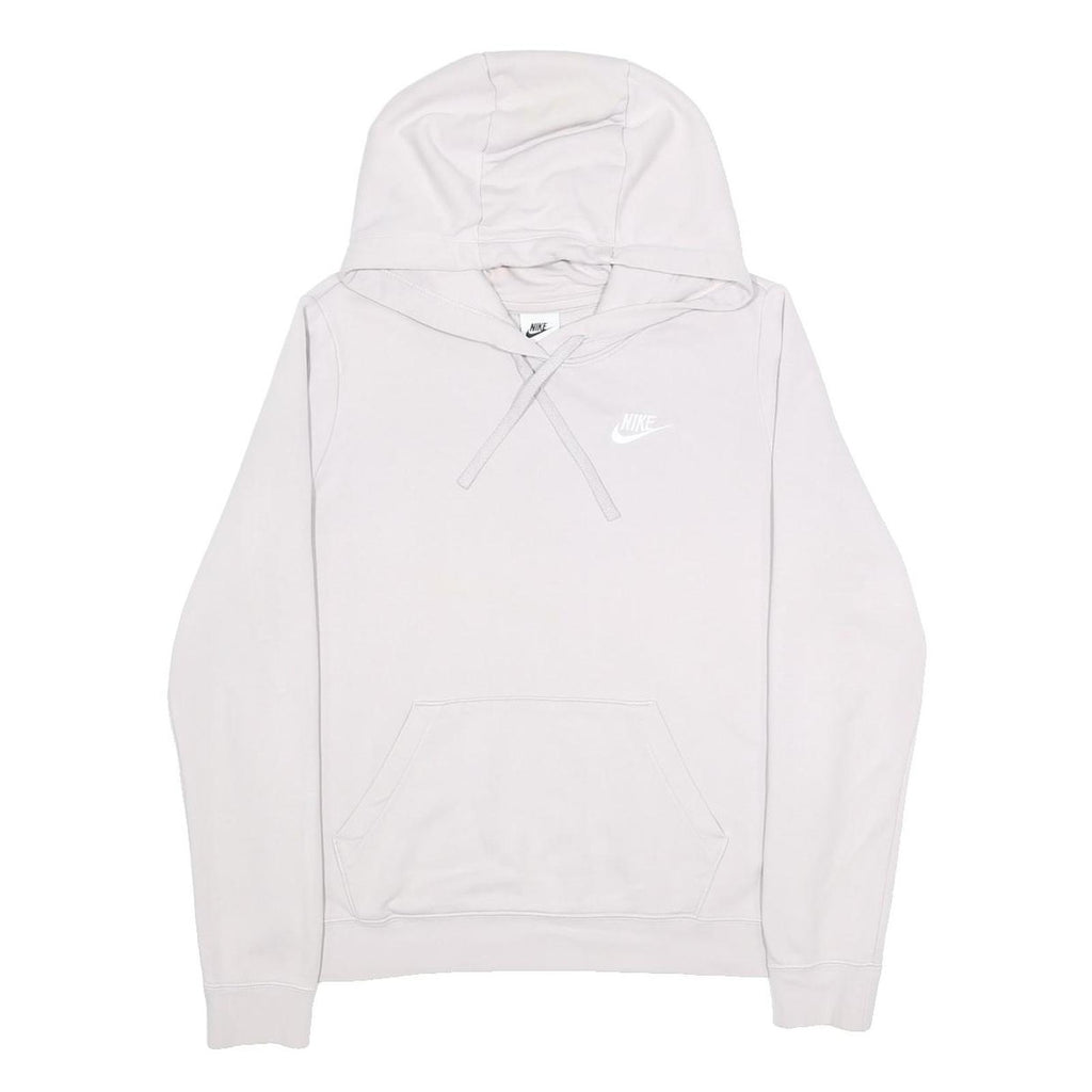 NIKE Womens White Pullover Hoodie S Lightweight Cotton Blend Casual
