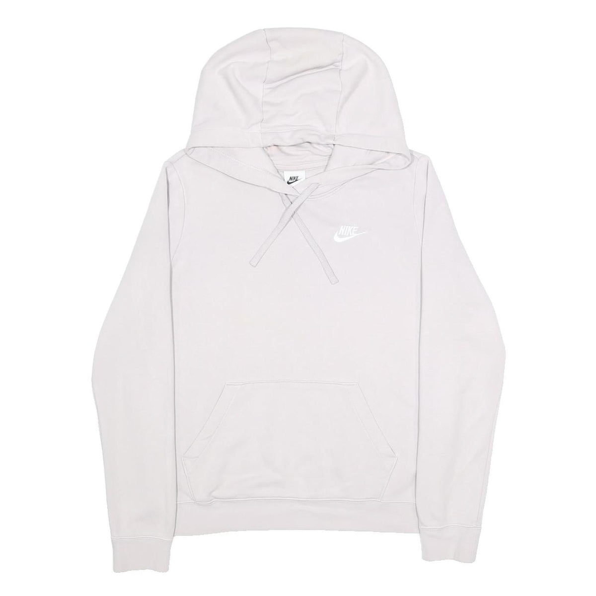 NIKE Womens White Pullover Hoodie S Lightweight Cotton Blend Casual