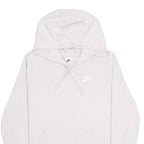 NIKE Womens White Pullover Hoodie S Lightweight Cotton Blend Casual