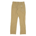 CARHARTT Mens Cotton Blend Beige Relaxed Straight Trousers W30 L33 Workwear