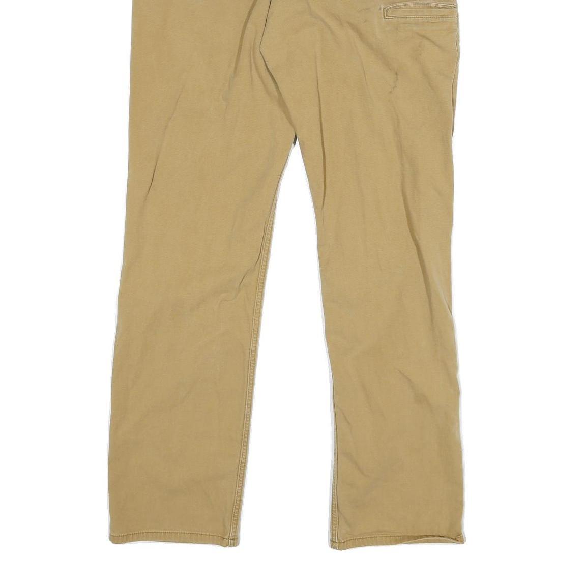 CARHARTT Mens Cotton Blend Beige Relaxed Straight Trousers W30 L33 Workwear