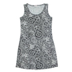 BIAGGINI Womens Tank Dress Black Paisley Sleeveless Knee Length L