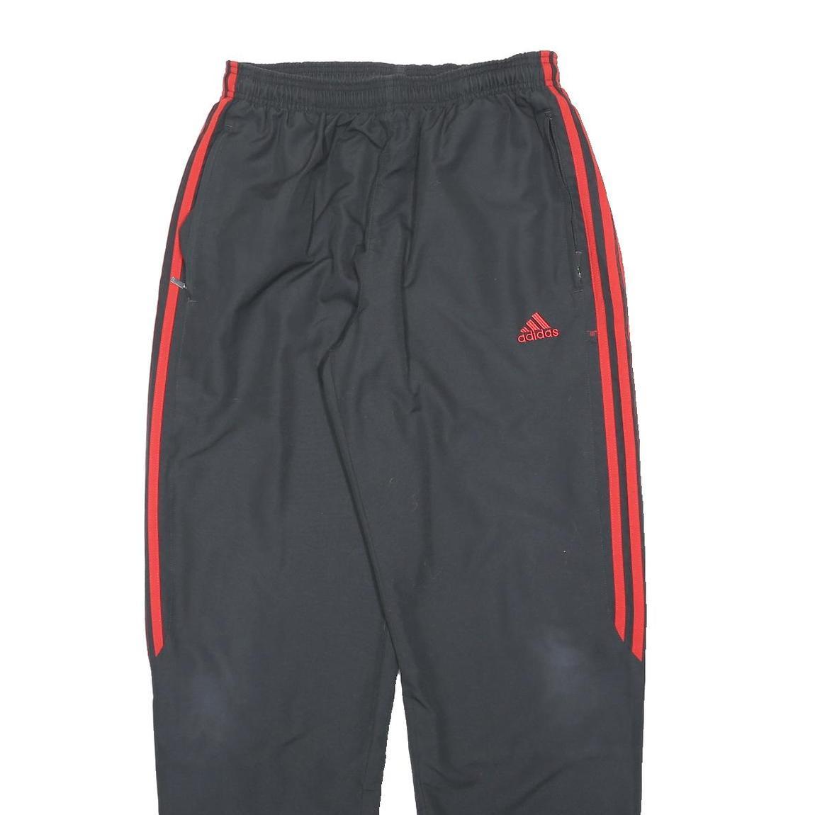 ADIDAS Mens Joggers Black & Red Slim Tapered M W28 L31 Sportswear