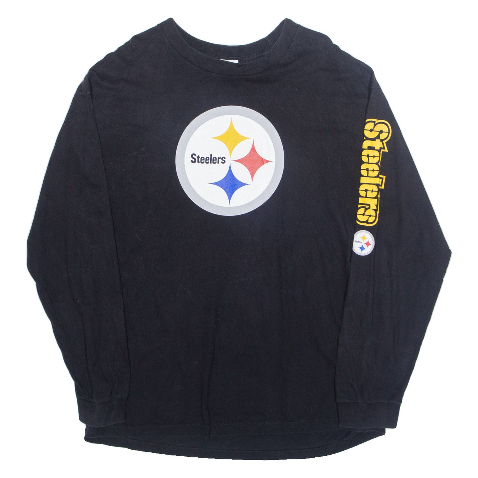 NFL PITTSBURGH STEELERS Mens T-Shirt Black Long Sleeve USA 2XL