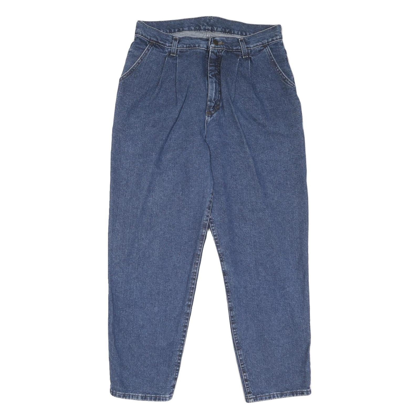 LEE Mens Loose Fit Blue Denim Jeans W32 L29 Classic Cotton Zip Pockets