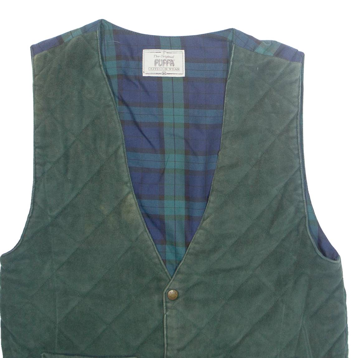 PUFFA Mens Waistcoat Green M